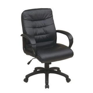 Office Star Mid Back Executive Chair with Padded Arms FL7481 U6