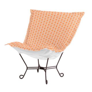 Howard Elliott Puff Scroll Geo Lounge Chair RD4320 Finish Titanium, Fabric 