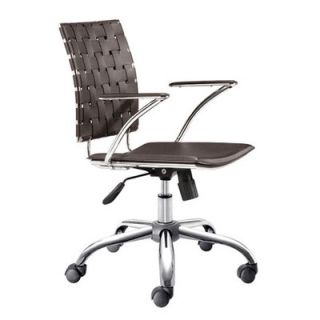 dCOR design High Back Criss Cross Office Chair 205031 Finish Espresso