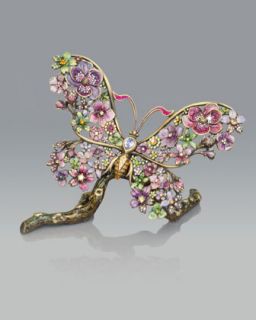 Floral Butterfly Figurine   Jay Strongwater