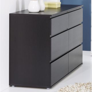 Tvilum Aurora 6 Drawer Double Dresser 7109820 / 7109849 Finish Coffee