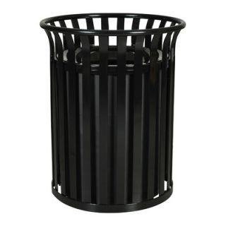 Ex Cell Metal Products Streetscape Outdoor Waste Receptacle SC 2633 BLK