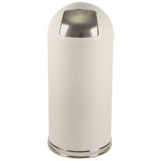 Witt 15 Gallon Metal Series Dome Top Trash Can 15DT Finish Almond