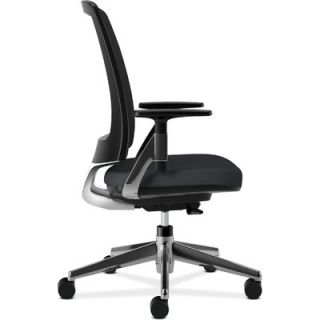 HON Lota Mid Back Work Chair HON228 Frame Finish Polish Aluminum, Seat Color