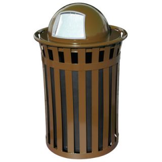 Witt Oakley Trash Receptacle with Dome Top M5001 DT Color Brown