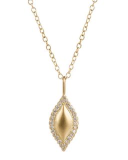 Pave Diamond Marquise Pendant Necklace   Jamie Wolf