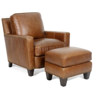 Palatial Furniture Alvardo Leather Arm Chair and Ottoman 8703