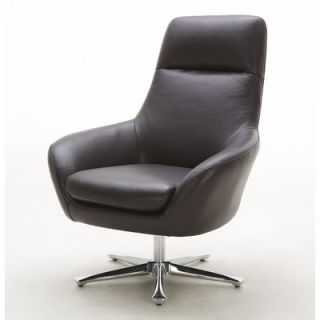 Hokku Designs Navis Leather Chair Navis Brown Color Brown