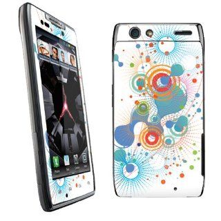 Motorola Droid Razr XT912 Vinyl Decal Protection Skin White Abstract Cell Phones & Accessories