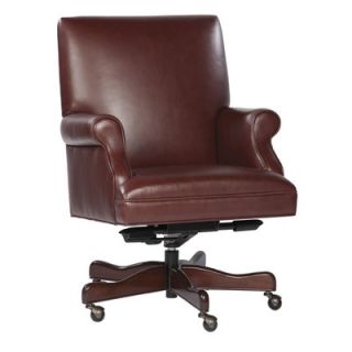 Hekman Leather Executive Office Chair 7 9250X Color Merlot