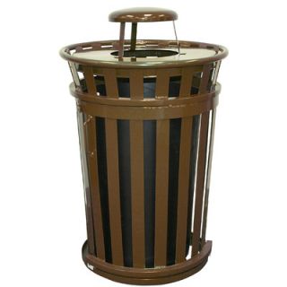 Witt Oakley Collection 36 Gallon Trash Receptacle with Slide Gate & Rain Cap 