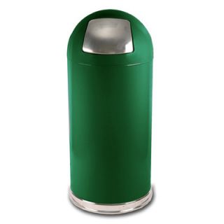Witt 15 Gallon Metal Series Dome Top Trash Can 15DT Finish Spruce Green
