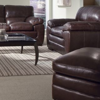 Simon Li Biscayne Leather Armchair and Ottoman 6983 10