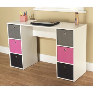 TMS Writing Desk with 6 Bins 96615 / 96616 Bin Color Pink / Black / Gray