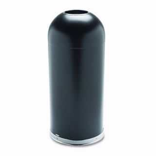 Safco Products Open Top Dome Round Receptacle 9639 Color Black