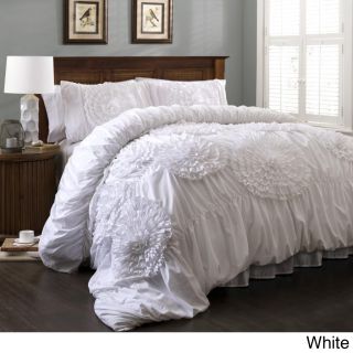 Lush Decor Lush Decor Serena 3 piece Comforter Set White Size King