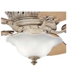 Kichler Lighting 380004MUL Heather 3LT Ceiling Fan Light Kit, Dusty Satin Glass Shade with Mission Copper (MCO) and Antique Marble (AMS) finials    