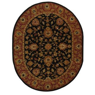 Safavieh Heritage 4 ft 6 in x 6 ft 6 in Oval Black Transitional Wool Area Rug