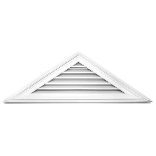 Builders Edge White Vinyl Gable Vent (Fits Opening 8 in x 9 in; Actual 8/12 in Pitch  21 in x 62.5 in)