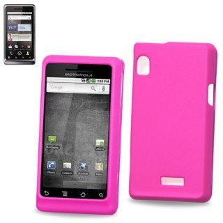 Reiko RPC10 MOTA955HPK Slim and Durable Rubberized Protective Case for Motorola Droid 2 A955   Retail Packaging   Hot Pink Cell Phones & Accessories