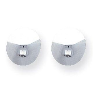 925 Sterling Silver 9mm Round Button Stud Earrings Jewelry