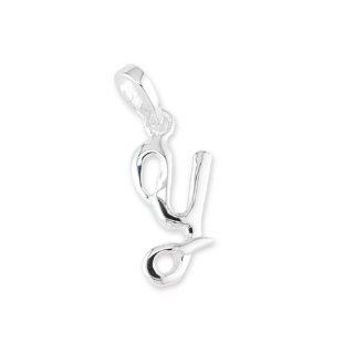 925 Sterling Silver Alphabet Letter Y Charm Pendant Jewelry