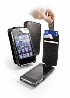 Tuff Luv 'Faux' Leather In Genius Case Cover for Apple iPhone 3G / 3G S (Free Screen Protector)   Black Cell Phones & Accessories
