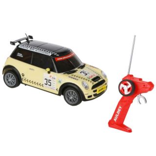 Race Tin Mini Cooper Remote Control Car   Yellow and Black      Toys