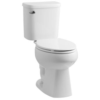 Sterling Windham White 1.28 GPF (4.85 LPF) 12 in Rough In WaterSense Elongated 2 Piece Standard Height Toilet