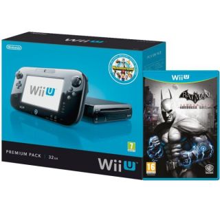Wii U Console 32GB Nintendo Land Premium Bundle   Black (Includes Batman Arkham City Armored Edition)      Games Consoles