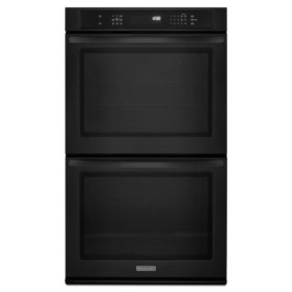 KitchenAid Architect II Self Cleaning Convection Double Electric Wall Oven (Black) (Common 27 in; Actual 27 in)