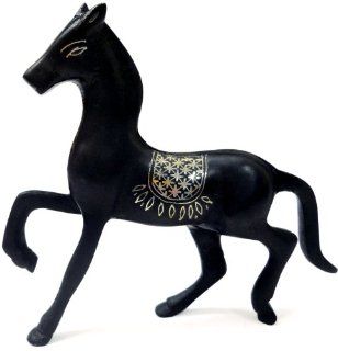 Shop Christmas Gifts Handcrafted Horse Statue From Bidri With Beautiful Silver Inlay For Living Room Decor Birthday or Housewarming Gifts Ideas for Men Women at the  Home Dcor Store