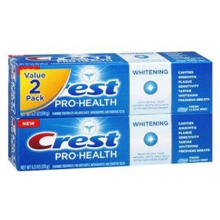 CREST TOOTHPASTE WHITENING PRO HEALTH FRESH CLEAN MINT 2 PACK 6 OZ EACH Health & Personal Care
