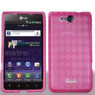 [SlickGears] Slim Fit Flexible Crystal TPU Skin for LG Lucid VS840 Hot Pink Cell Phones & Accessories