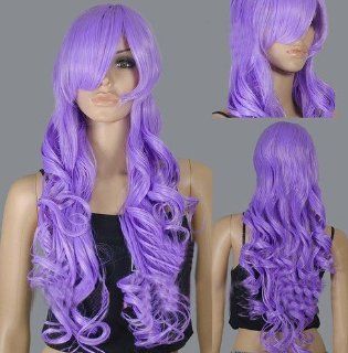 MapofBeauty 32" 80cm Long Hair Spiral Curly Cosplay Costume Wig (Light Purple)  Hair Replacement Wigs  Beauty