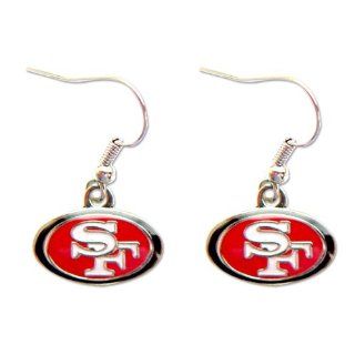 San Francisco 49ERS Dangle Logo Earring Set Charm Gift NFL  Sports Fan Earrings  Sports & Outdoors