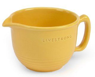 LIVESTRONG by Chantal 3 Cup Small Ring Pouring Bowl, Glossy Golden Yellow Serving Bowls Kitchen & Dining