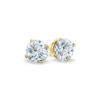CTW. Diamond Solitaire Earrings in 14K Gold   Zales