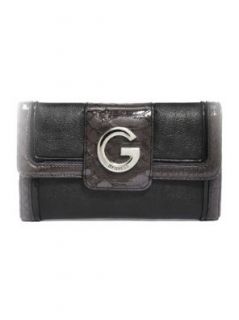 G by GUESS Women's Calliah Checkbook Wallet, BLACK Shoes