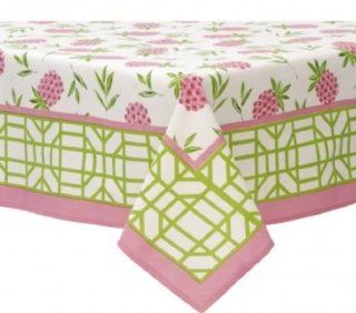 Pomegranate Inc. 100% Cotton 68 Inch Round Tablecloth, Pineapple  