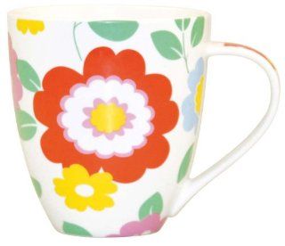 Cath Kidston's "Circus Flowers" Porcelian Mug 16.9 Ounce Capacty, Set of 4 Kitchen & Dining