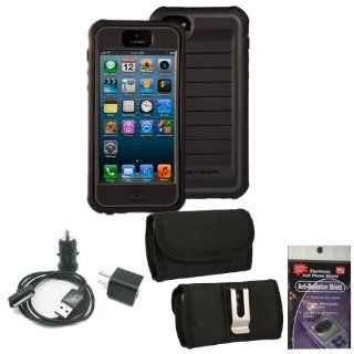 BodyGlove ShockSuit Black for iPhone 4s, 4 with USB Car Charger, House Charger, 10ft cable, Stylus Pen and Radiation Shield. Cell Phones & Accessories