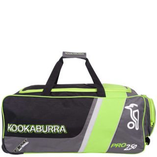 Kookaburra Pro 250 Wheelie Bag    Black/Lime/Silver      Sports & Leisure