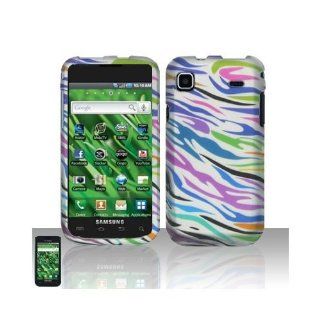 Rubberized Green Blue Silver Pink Purple Orange Colorful Zebra Snap on Design Case Hard Case Skin Cover Faceplate for T mobile Samsung Galaxy S Vibrant T959/Samsung Galaxy S 4G Cell Phones & Accessories