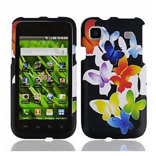 For T mobile Samsung Vibrant T959 (Galaxy S) Accessory   Colorful Butterfly Designer Hard Case Proctor Cover + Free Lf Stylus Pen Cell Phones & Accessories