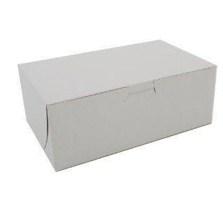 Southern Champion Tray 0925 Clay Coated Kraft Paperboard White Non Window Lock Corner Bakery Box, 8" Length x 5" Width x 3" Height (Case of 250)