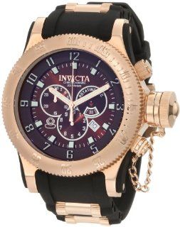 Invicta Men's 10136BBB Russian Diver Off Shore Chronograph Brown Dial Black Polyurethane Watch at  Men's Watch store.
