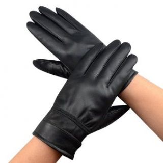 Amybria Black Sheepkin Genuine Leather Gloves Linted Wool for Men in Winter M at  Mens Clothing store Cold Weather Gloves