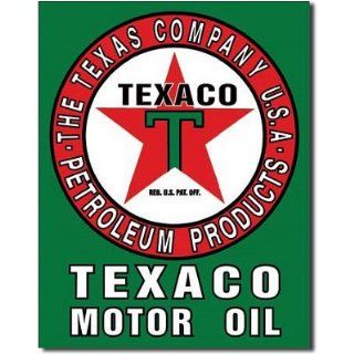 Texaco Motor Oil Gasoline Logo Retro Vintage Tin Sign   Prints