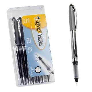 12 Count BIC Triumph 537R Roller Pen Black Extra Fine 0.5mm   Refillable  Ballpoint Pens 